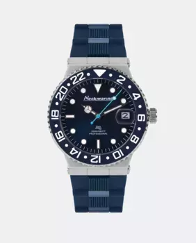 Автоматические женские часы NKM21132L03 синие резиновые Neckmarine, синий