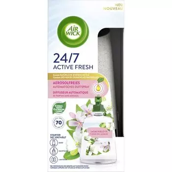 Автоматический ароматизатор-спрей без аэрозоля 24/7 Active Fresh, стартовый набор «Цветок жасмина» Air Wick, 228 ml