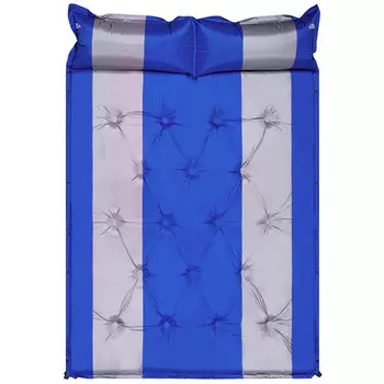 Автоматический надувной коврик Lvyou, уличная палатка, спальный коврик, утолщенный широкий влагостойкий коврик, коврик для кемпинга, стиль, синий, серый, двойной, 5 см