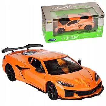 Автомобиль Chevrolet Corvette Z06 2023 года в масштабе 1:24 Welly HLO