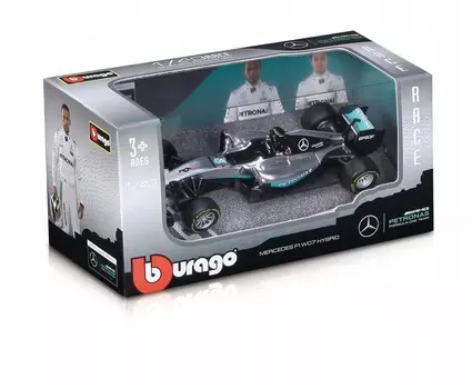Автомобиль F1 Mercedes W07 Hybrid 1:43 Bburago 18-38126
