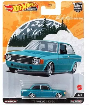 Автомобиль Mattel Hot Wheels PREMIUM '73 Volvo 142 GL
