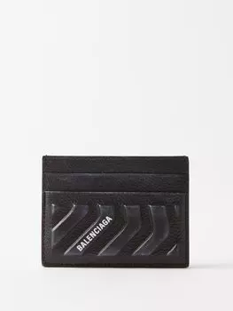 Автомобильный кожаный визитница Balenciaga, черный