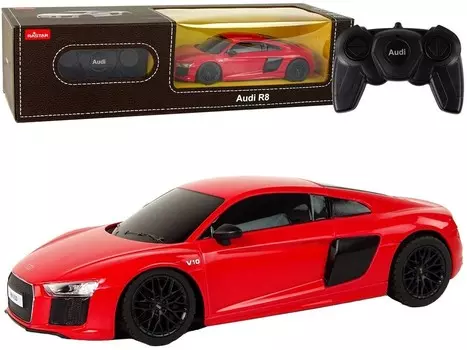 Автомобиль Радиоуправляемый Audi R8 1:24 Rastar Красный Lean Toys