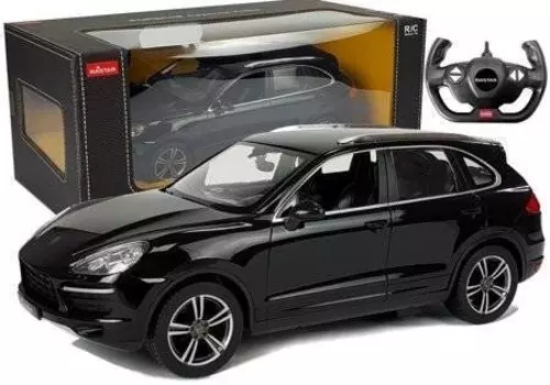 Автомобиль с радиоуправлением Porsche Cayenne Turbo Rastar 1:14, черный, с дистанционным управлением Inna marka