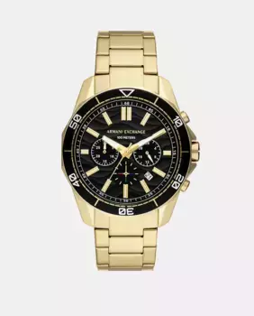 AX1958 Мужские часы с хронографом из золотой стали Armani Exchange, золотой