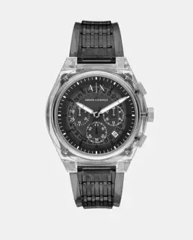 AX4167 Мужские часы-хронограф, черный полиуретан Armani Exchange