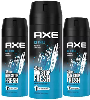 Axe Ice Chill, Аэрозольный дезодорант, 3x150 мл
