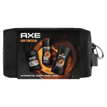 Axe набор: гель для душа для мужчин, 250 мл + стик-антиперспирант для мужчин, 50 мл + парфюмированный дезодорант для тела для мужчин, 150 мл + косметичка, 1 шт.