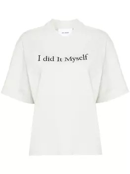 Axel Arigato футболка из органического хлопка с вышитым логотипом, зеленый