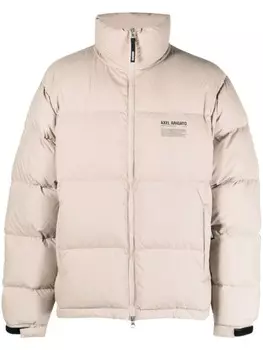 Axel Arigato пуховик с логотипом, коричневый