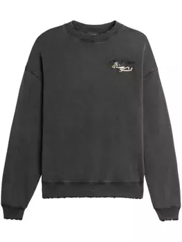 Axel Arigato толстовка Wes из органического хлопка с вышитым логотипом, черный