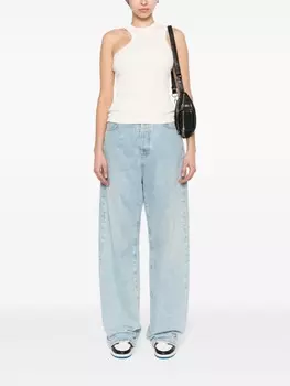 Axel Arigato топ в рубчик асимметричного кроя, желтый