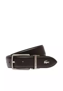 Аксессуар - двусторонний кожаный ремень LACOSTE, цвет Marron Noir