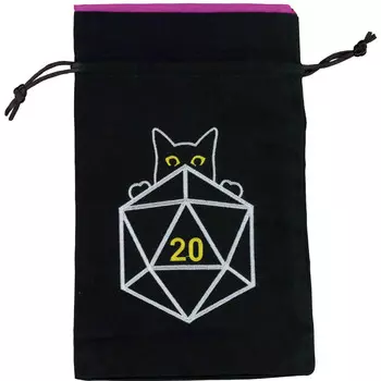 Аксессуары Black Oak Workshop Dice Bag: Cat d20