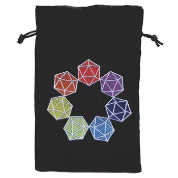 Аксессуары Black Oak Workshop Dice Bag: Rainbow d20