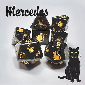 Аксессуары Black Oak Workshop Kitty Clacks Dice: Mercedes (7)