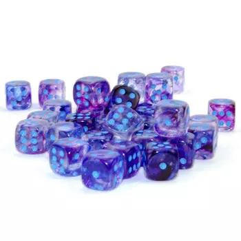 Аксессуары Chessex Chessex 12mm d6 Set: Nebula Luminary - Nocturnal w/Blue (36)