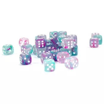 Аксессуары Chessex Chessex 12mm d6 Set: Nebula Luminary - Wisteria w/White (36)