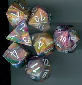 Аксессуары Chessex Chessex Dice Set: Festive Carousel w/White (7)