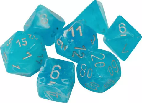 Аксессуары Chessex Chessex Dice Set: Luminary Sky/Silver (7)