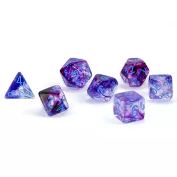 Аксессуары Chessex Chessex Dice Set: Nebula Luminary - Nocturnal w/Blue (7)