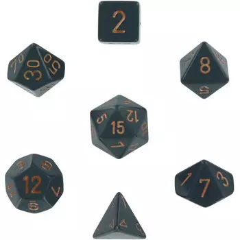 Аксессуары Chessex Chessex Dice Set: Opaque Dark Grey w/Copper (7)