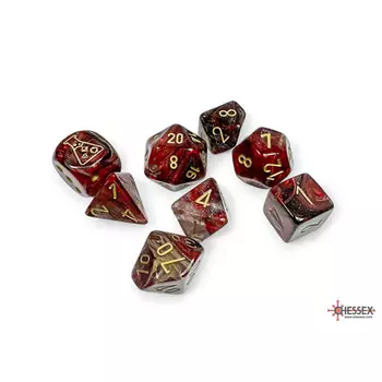 Аксессуары Chessex Chessex Lab Series 8 Dice Set: Borealis - Cosmos/Gold (8)