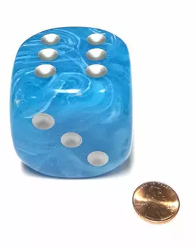 Аксессуары Chessex Dice: Luminary 50mm D6 Sky/Silver