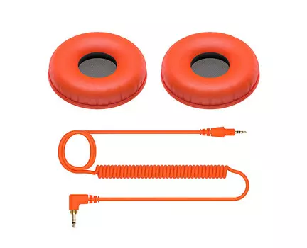 Аксессуары для наушников Pioneer HC-CP08-M DJ — подушечки и шнур (оранжевые) PROAUDIOSTAR HC-CP08-M DJ Headphone Accessories - Pads and Cord () PROAUDIOSTAR