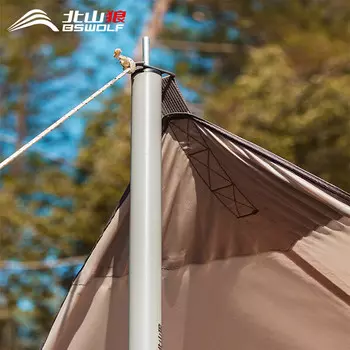 Аксессуары для уличного кронштейна BSWolf, расширенный навес, фиксированный столб, опорная стойка для палатки для кемпинга, фойе, 2,1 метра (4 секции, 2 стойки)