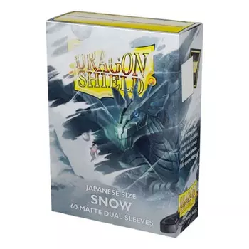 Аксессуары Dragon Shield: Snow - Japanese Size, Matte Dual Card Sleeves (60ct)