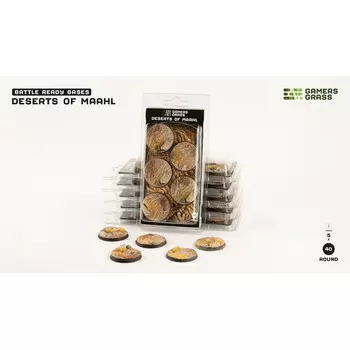 Аксессуары Gamers Grass Battle Ready Bases: Deserts of Maahl - Round 40mm (5)