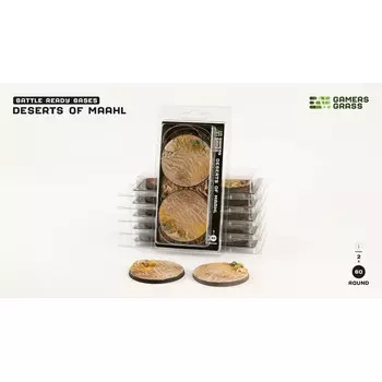 Аксессуары Gamers Grass Battle Ready Bases: Deserts of Maahl - Round 60mm (2)