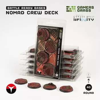 Аксессуары Gamers Grass Battle Ready Bases: Nomad Crew Deck - Round 40mm (4)