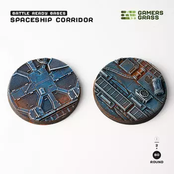 Аксессуары Gamers Grass Battle Ready Bases: Spaceship Corridor - Round 60mm (2)