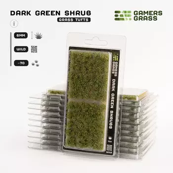 Аксессуары Gamers Grass Gamers Grass Tufts: Dark Green Shrubs - Wild 6mm