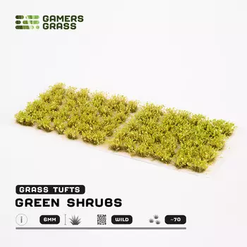 Аксессуары Gamers Grass Gamers Grass Tufts: Green Shrub - Wild 6mm