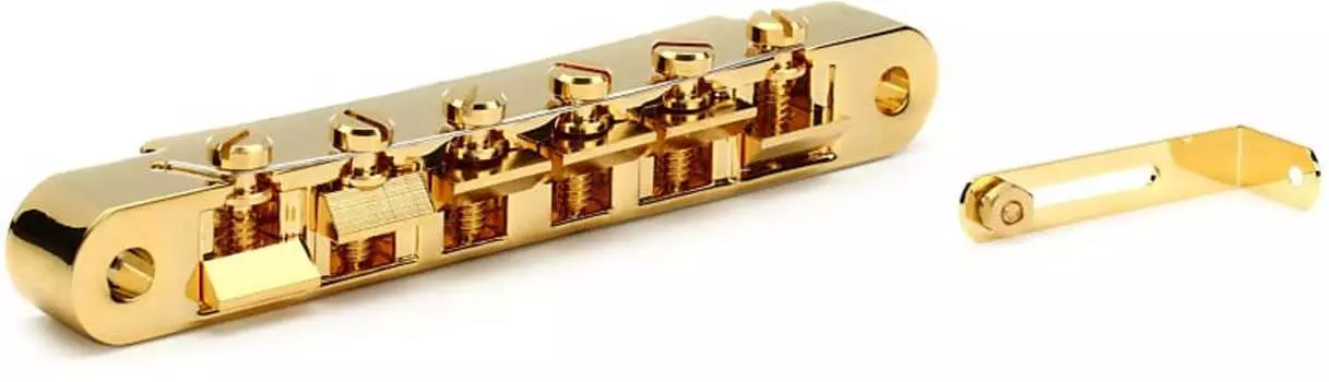 Аксессуары Gibson ABR-1 Tune-O-Matic Bridge с полной сборкой - золотой комплект с аксессуарами Gibson Монтажный кронштейн накладки для Les Paul - золотой Gibson Accessories PBBR-020=1 PRPB-010=1