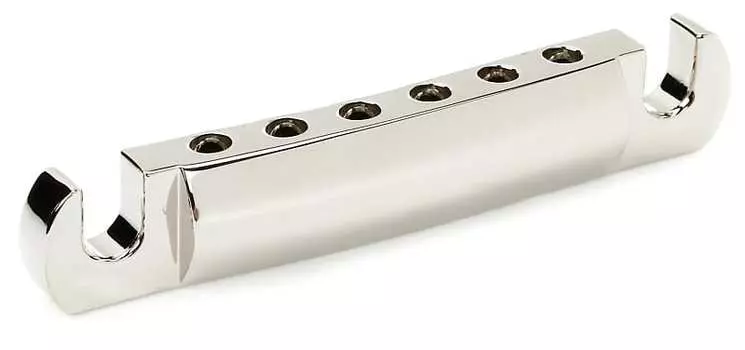Аксессуары Gibson Наконечник стоп-бара со шпильками и вставками - никель Gibson Accessories PTTP-015