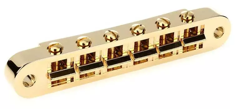 Аксессуары Gibson Nashville Tune-O-Matic Bridge с полной сборкой — золотой (3 шт.) комплект Gibson Accessories PBBR-040=3