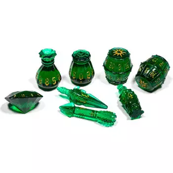 Аксессуары PolyHero Dice Rogue Polyhedral Set: Emerald Emissary (8)