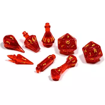 Аксессуары PolyHero Dice Wizard Polyhedral Set: Dragonfire (8)