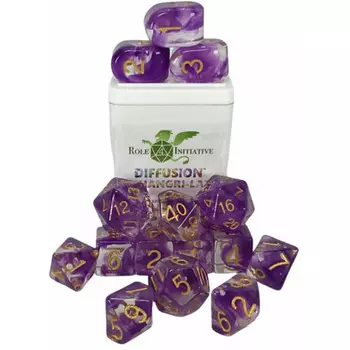 Аксессуары Role 4 Initiative R4I Dice w/ Arch'd4: Diffusion - Shangri-La (15)