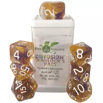 Аксессуары Role 4 Initiative R4I Dice w/ Arch'd4: Classes & Creatures: Diffusion - Warlock's Pact (Special Reserve) (7)