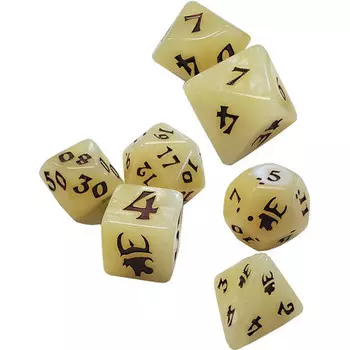 Аксессуары Steve Jackson Games Munchkin Polyhedral Dice Set: Tan w/Brown (7)