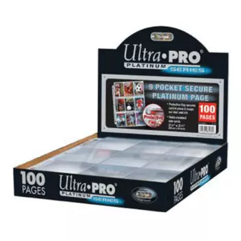 Аксессуары Ultra Pro 9-Pocket Secure Platinum Pages for Standard Cards (100ct)