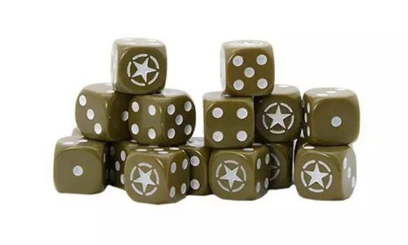 Аксессуары Warlord Games Bolt Action: Allied Star D6 Dice (16)