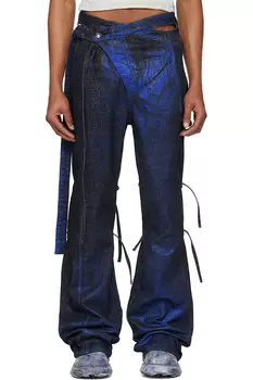 эксклюзивные черные джинсы с подписной обмоткой от Ssense Ottolinger, мультиколор