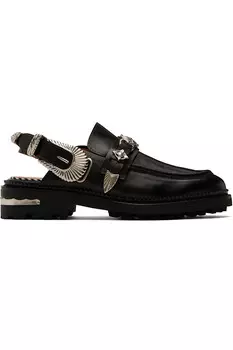 эксклюзивные коричневые металлические мюли-лоферы Ssense Toga Pulla, коричневый